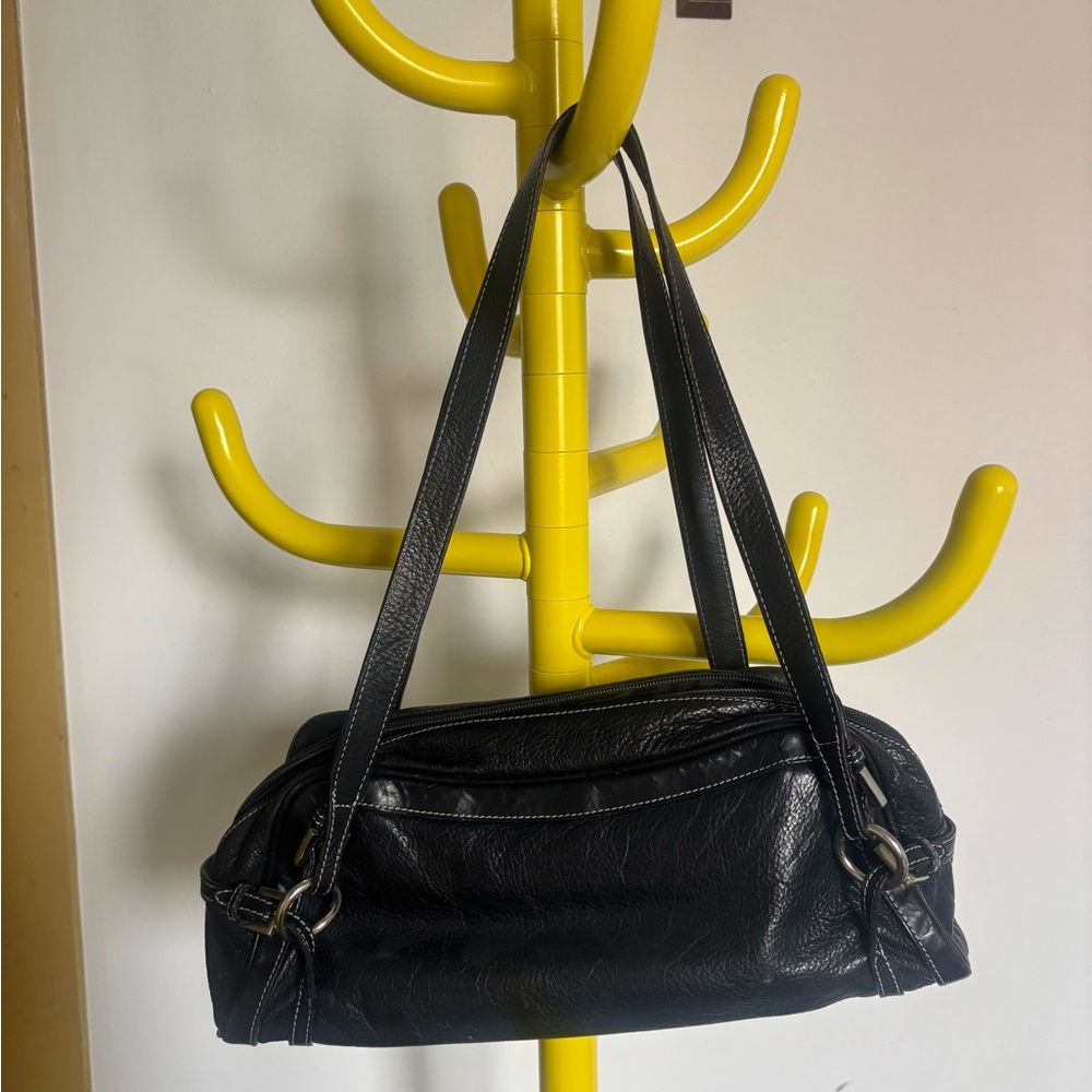 Black Leather Danier Purse